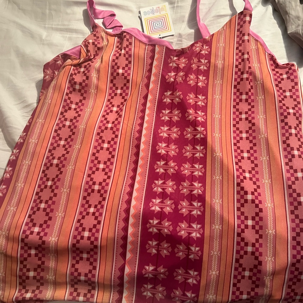 Maya Pink and Orange Geometric Dress